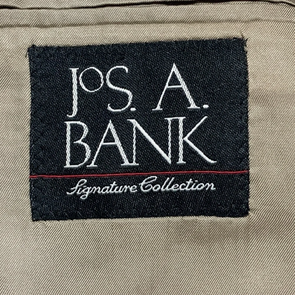 Jos A Bank Signature Collection Silk Camelhair Blazer Brown Plaid Sport Coat 38S